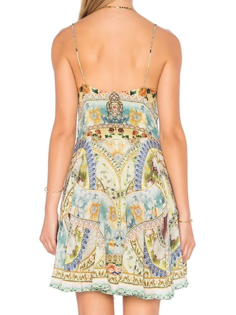 Camilla Sign Of Peace Short Dress With Tie Front Size 10 Small - Picture 5 of 14